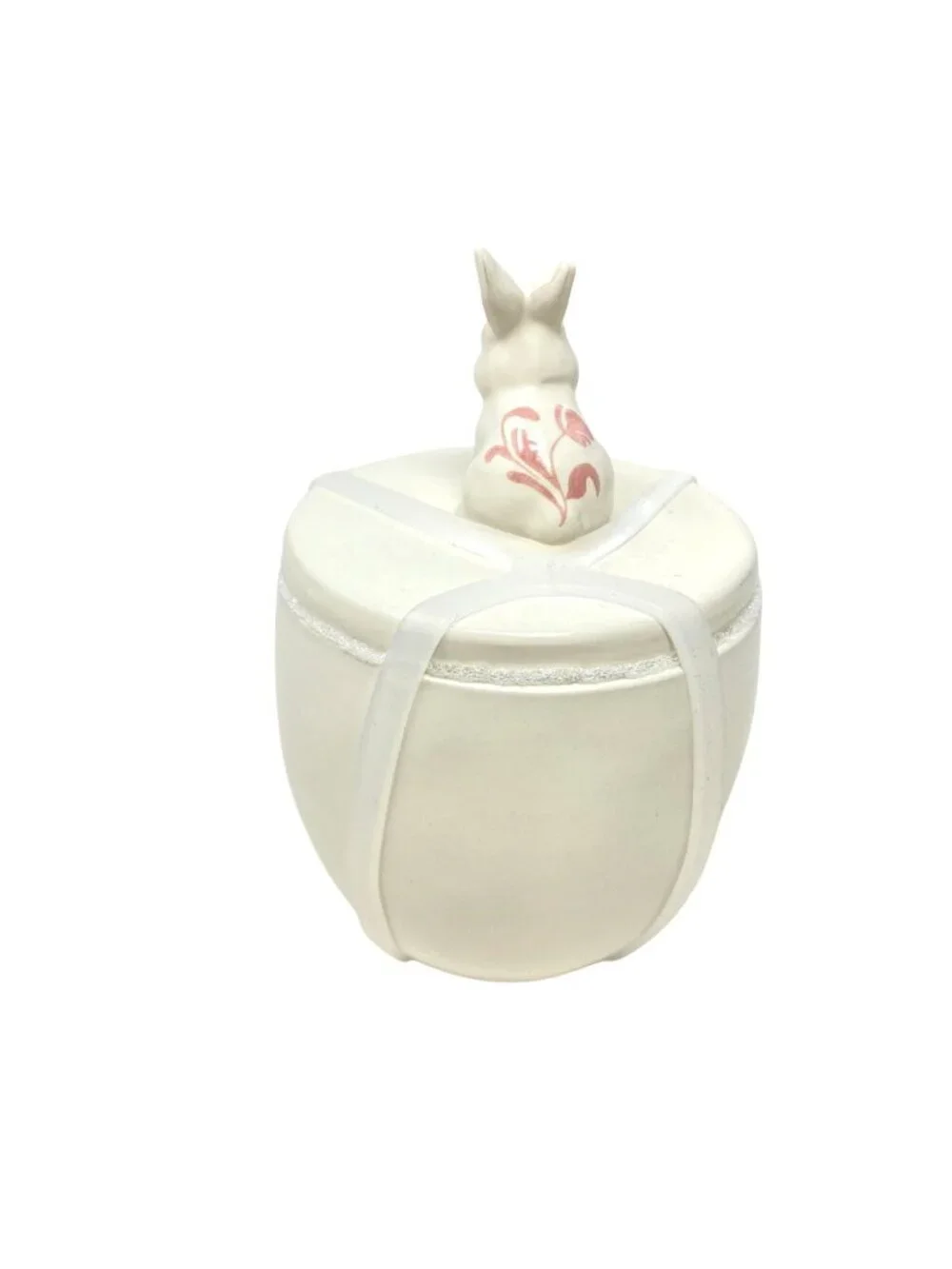 Target Easter Stoneware Aralia Sugar Jar White Pink Threshold™ Tabletop Decor